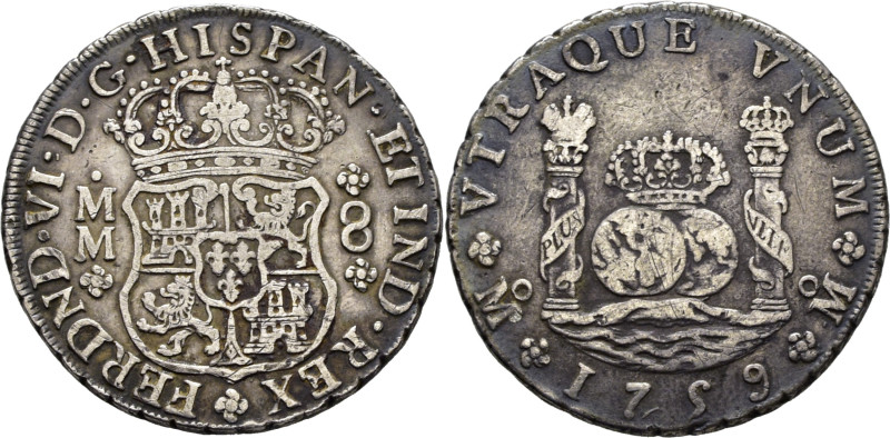 FERNANDO VI. Méjico. 8 reales. 1759. MM. Cy10637. Alguna rayita. 26´75 g. MBC. T...