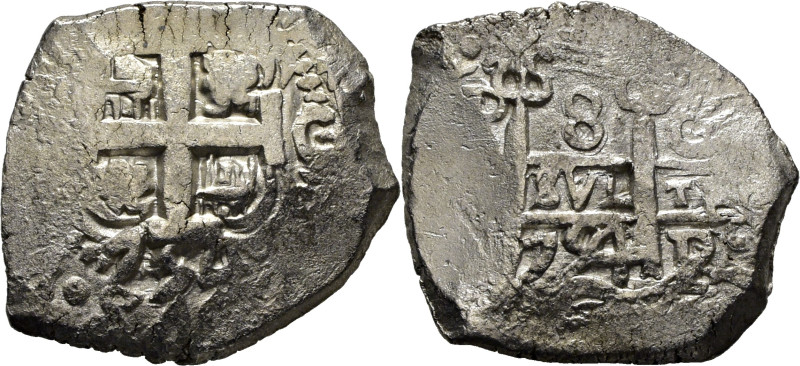 FERNANDO VI. Potosí. 8 reales. 1754. C. Cy10597. Acuñación descuidada típica de ...