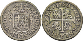 FERNANDO VI. Sevilla. 1/2 real. 1750. PJ