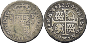 FERNANDO VI. Sevilla. 1/2 real. 1754. PJ