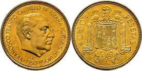 ESTADO ESPAÑOL. 2´5 pesetas. 1953*19-68. FDC. Tono. Espectacular. Difícil de mejorar