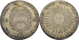 ARGENTINA. 8 reales. Potosí. 1815-F. Ley: PROVICIAS. Escasa