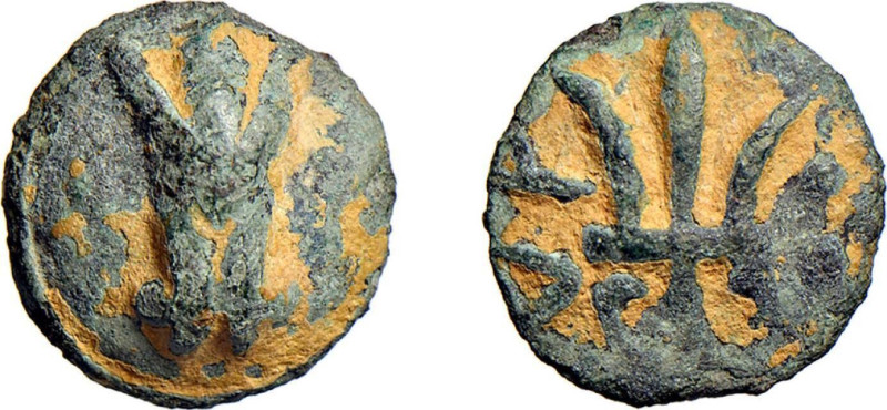 UMBRIA - TUDER (circa 235-200 a.C.) SESTANTE gr.11,9 -D/Cicala R/Tridente - Ae -...