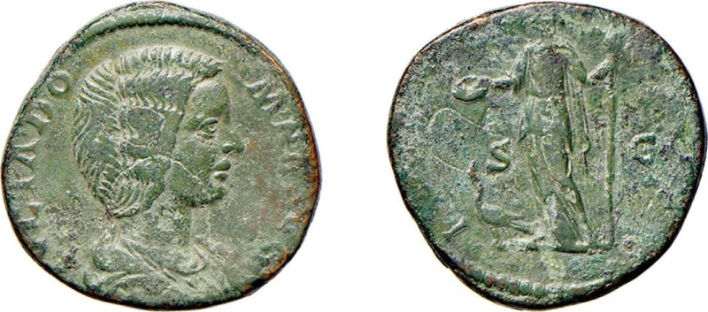 GIULIA DOMNA - Moglie di Settimio Severo (†217) SESTERZIO gr.20,2 - D/Busto drap...