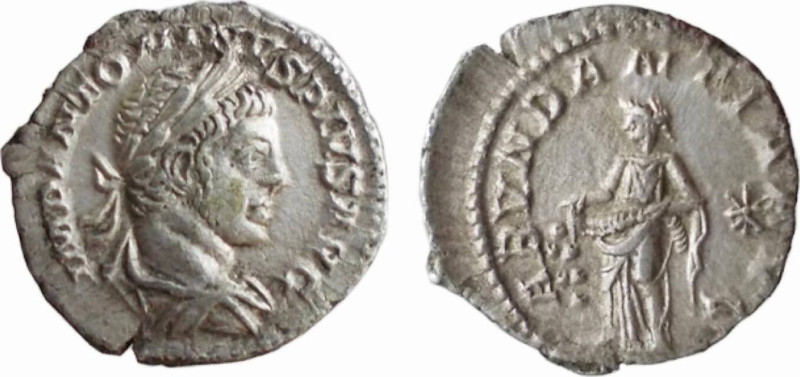 ELIOGABALO (218-225) DENARIO - D/Busto laureato e drappeggiato a d. IMP ANTONINV...