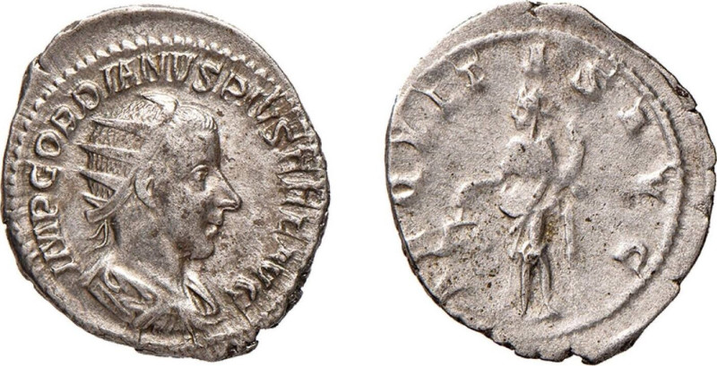 GORDIANO III (238-244) ANTONINIANO -D/Busto radiato e drappeggiato a d. R/Aequit...