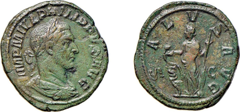 FILIPPO I (244-249) SESTERZIO gr.17,7 - Zecca Roma - D/Busto laureato, drappeggi...