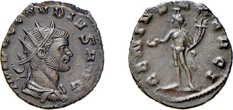 CLAUDIO II (268-270) ANTONINIANO - Zecca Roma - D/Busto radiato, drappeggiato e ...