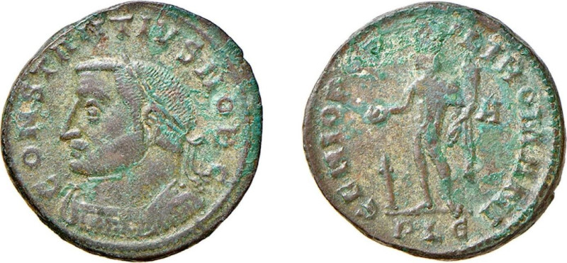 COSTANZO I CLORO (293-305) FOLLIS - Zecca Lione - D/Busto corazzato e laureato a...