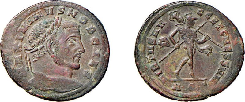 MASSIMINO II DAIA (308-313) FOLLIS - Zecca Aquileia - D/Busto laureato a d. MAXI...