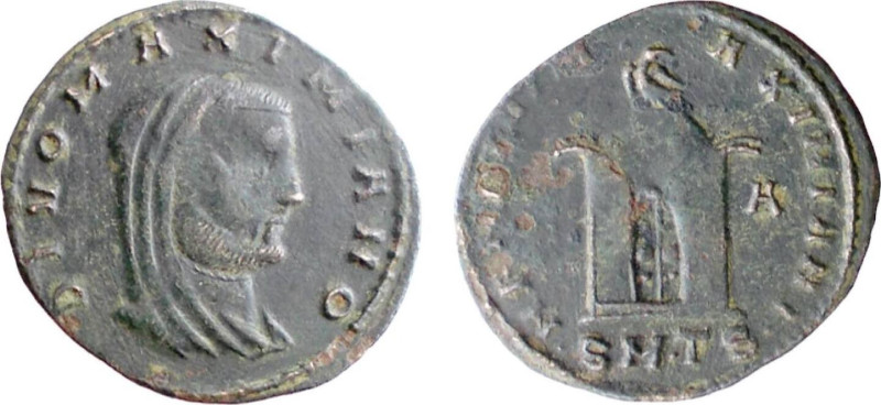 LICINIO I - DIVO MASSIMIANUS (319-320) FOLLIS - Zecca Tessalonica - D/Busto vela...