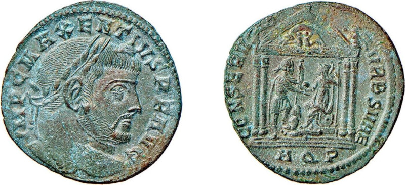 MASSENZIO (306-312) FOLLIS - Zecca Aquileia - D/Busto laureato a d. IMP C MAXENT...