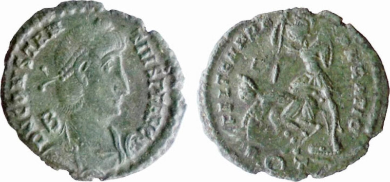 COSTANZO II (337-361) FOLLIS - Zecca Roma -D/Busto diademato e drappeggiato a d....