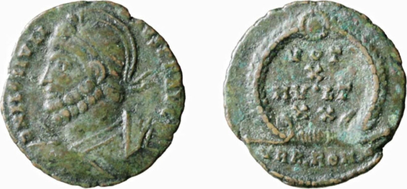 GIULIANO II (360-363) CENTENIONALE - Zecca Roma -D/Busto corazzato con lancia a ...