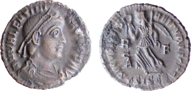 VALENTINIANO I (364-375) FOLLIS - Zecca Siscia -D/Busto diademato e drappeggiato...