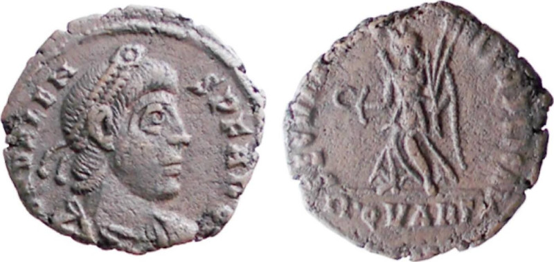 VALENTE (364-378) FOLLIS - Zecca Roma -D/Busto diademato, drappeggiato e corazza...