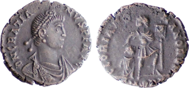 GRAZIANO (375-383) FOLLIS - Zecca Nicomedia ? -D/Busto diademato e drappeggiato ...