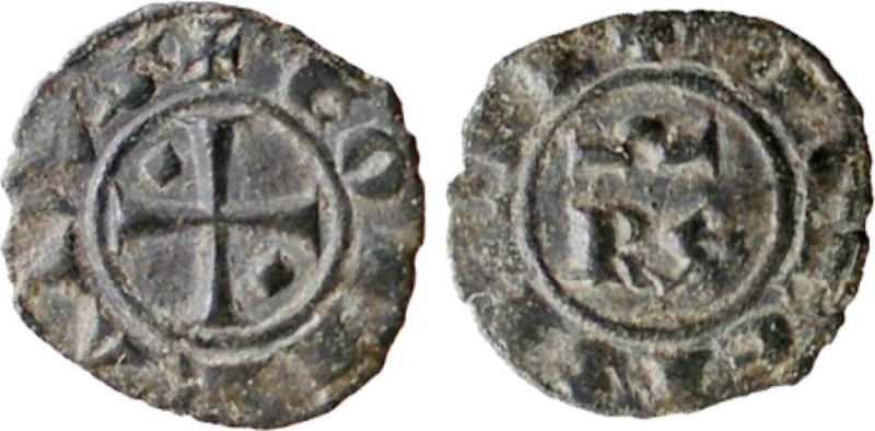 MESSINA - CORRADO I (1250-1254) DENARO - D/Croce patente con piccolo romboide ne...