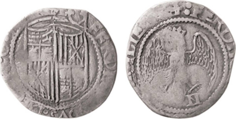 MESSINA - FERDINANDO IL CATTOLICO (1479-1516) TARI' gr.2,7 - SIGLE (F?) I - N -D...