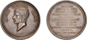 NAPOLEONE I (1804-1814) NAPOLEONE I - 1802 A.X - MEDAGLIA IN AR -COMIZI DI LIONE PER LA COSTITUZIONE DELLA REPUBBLICA ITALIANA - D/Testa a s. di Napol...