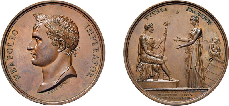 NAPOLEONE I - MEDAGLIA AE - ANNO 1804 Incoronazione imperiale - Parigi di Galle ...