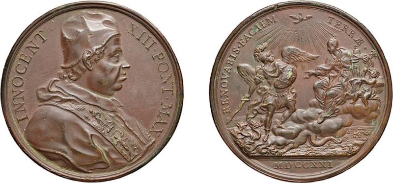 ROMA - INNOCENZO XIII (1721-1724) MEDAGLIA AE - Anno 1721 - Per gli auspici del ...