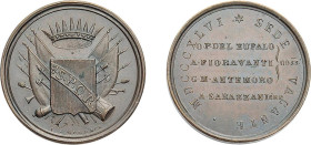 ROMA - SEDE VACANTE (1846) MEDAGLIA AE -Conservatori della Città di Roma - mm.32,9 -D/Stemma coronato della città di Roma sovrapposto a bandiere ed em...
