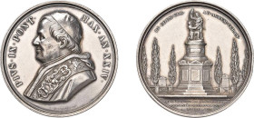 ROMA - PIO IX (1846-1878) MEDAGLIA AR - ANNO XXIV - Monumento ai Caduti al Verano - D/Busto a s. con berretto e stola PIVS IX PONT MAX AN XXIV R/Monum...