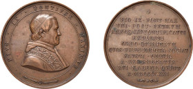 ROMA - PIO IX (1846-1878) MEDAGLIA AE - ANNO XXV -D/Busto a d, con berretto e stola PIVS IX PONTIFEX MAXIMVS R/ Scritta in 10 righe: PIO • IX • PONT •...