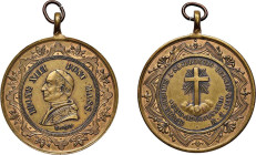 ROMA - LEONE XIII (1887) MEDAGLIA AE CON ANELLO DI SOSPENSIONE - Cinquantesimo anno di sacerdozio del Pontefice -D/Busto a s., con zucchetto, mozzetta...