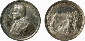 ROMA - PIO X (1903-1914) MEDAGLIA AR - Ø mm.43,7 - Anno II 1905 - Studio del catechismo -D/Busto a s. con berretto, mozzetta e stola PIVS X PONT MAX A...