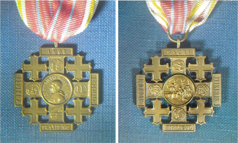 VATICANO - SACRI ITINERIS HIEROSOLYMITANI - DECORAZIONE IN Ae mm.33,7 -.Ae - FDC