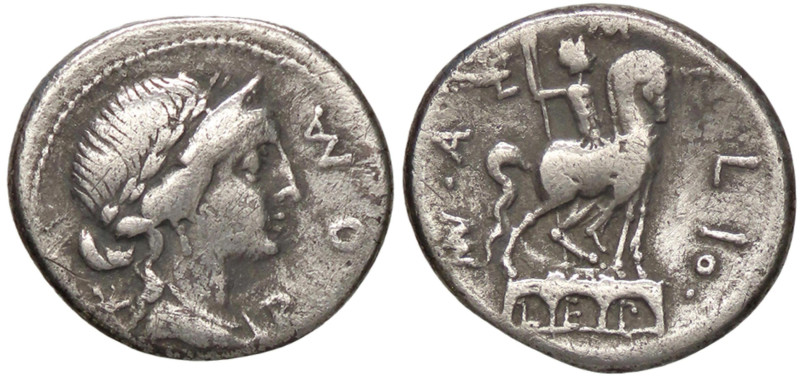 ROMANE REPUBBLICANE - AEMILIA - Man. Aemilius Lepidus (114-113 a.C.) - Denario B...