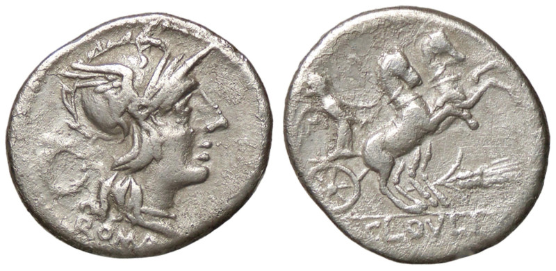 ROMANE REPUBBLICANE - CLOULIA - T. Cloulius (128 a.C.) - Denario B. 1; Cr. 260/1...