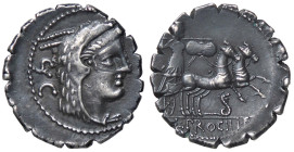 ROMANE REPUBBLICANE - PROCILIA - L. Procilius (80 a.C.) - Denario serrato B. 2; Cr. 379/2 (AG g. 3,73) Ex asta Tintinna n. 82, lotto 168

Status: BB...