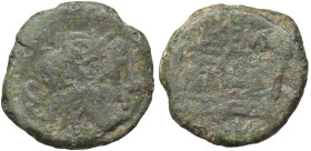 ROMANE REPUBBLICANE - SEMPRONIA - L. Sempronius Pitio (148 a.C.) - Triente Cr. 216/4b (AE g. 11,05)

Status: MB