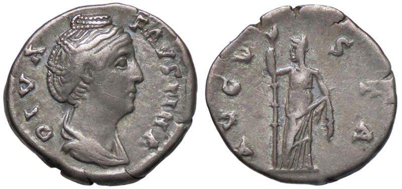 ROMANE IMPERIALI - Faustina I (moglie di A. Pio) - Denario (AG g. 3,37)

Statu...