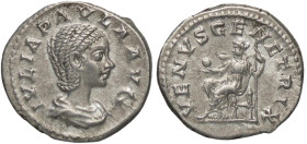 ROMANE IMPERIALI - Giulia Paola (moglie di Elagabalo) - Denario C. 21; RIC 222 (AG g. 3,31)

Status: qSPL