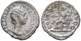 ROMANE IMPERIALI - Orbiana (moglie di A. Severo) - Denario C. 1 (Fr. 20); RIC 319 R (AG g. 3,26)

Status: SPL