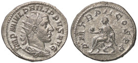 ROMANE IMPERIALI - Filippo I (244-249) - Antoniniano C. 120; RIC 2b (AG g. 4,56)

Status: BB-SPL