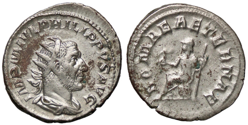 ROMANE IMPERIALI - Filippo I (244-249) - Antoniniano C. 167; RIC 85 (AG g. 4,06)...