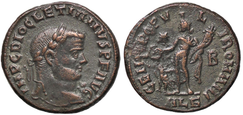 ROMANE IMPERIALI - Diocleziano (284-305) - Follis (Alessandria) RIC 18a (MI g. 9...