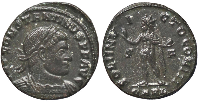 ROMANE IMPERIALI - Costantino I (306-337) - Follis ridotto (Arelate) (MI g. 3,27...