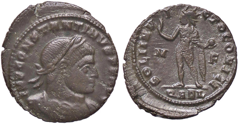 ROMANE IMPERIALI - Costantino I (306-337) - Follis ridotto (Arelate) (MI g. 2,95...