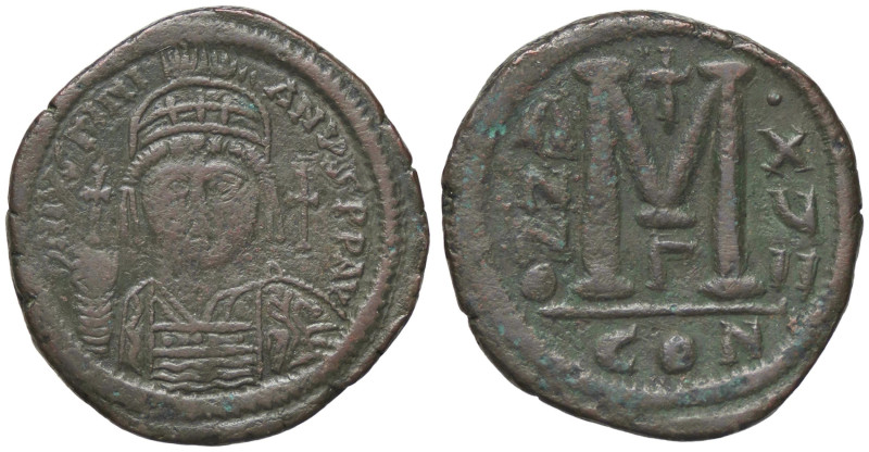 BIZANTINE - Giustiniano I (527-565) - Follis (AE g. 19,54)

Status: MB-BB