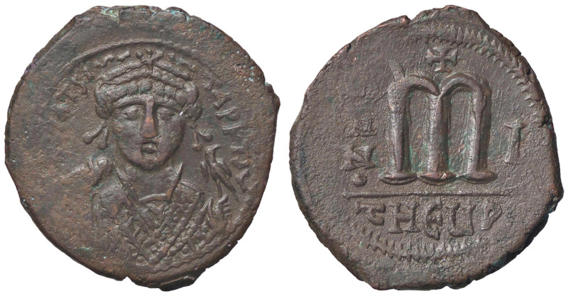 BIZANTINE - Maurizio Tiberio (582-602) - Follis (Antiochia) (AE g. 12,27)

Sta...