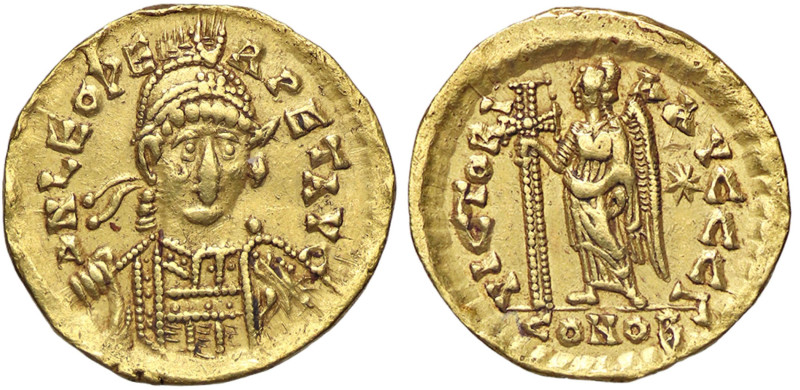 BARBARICHE - OSTROGOTI - Odoacre (476-493) - Solido (a nome di Leone I) R (AU g....