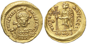 BARBARICHE - OSTROGOTI - Baduila (541-552) - Solido (a nome di Giustiniano, Ticinum) RR (AU g. 4,35) Ex asta DNW del 27/09/2007, lotto 2685

Status:...