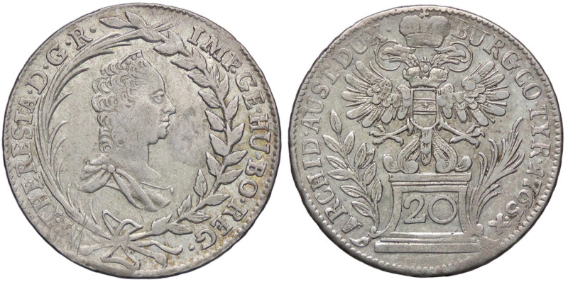 ESTERE - AUSTRIA - Maria Teresa e Francesco I (1740-1765) - 20 Kreuzer 1765 Kr. ...