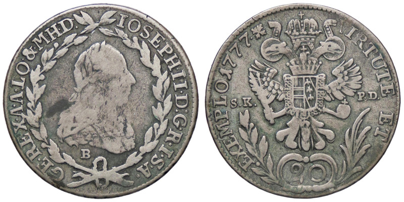 ESTERE - AUSTRIA - Giuseppe II (con la madre Maria Teresa) (1765-1780) - 20 Kreu...